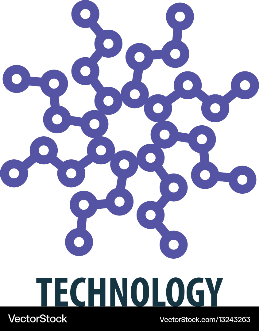 Tech Circuit Icon vector image
