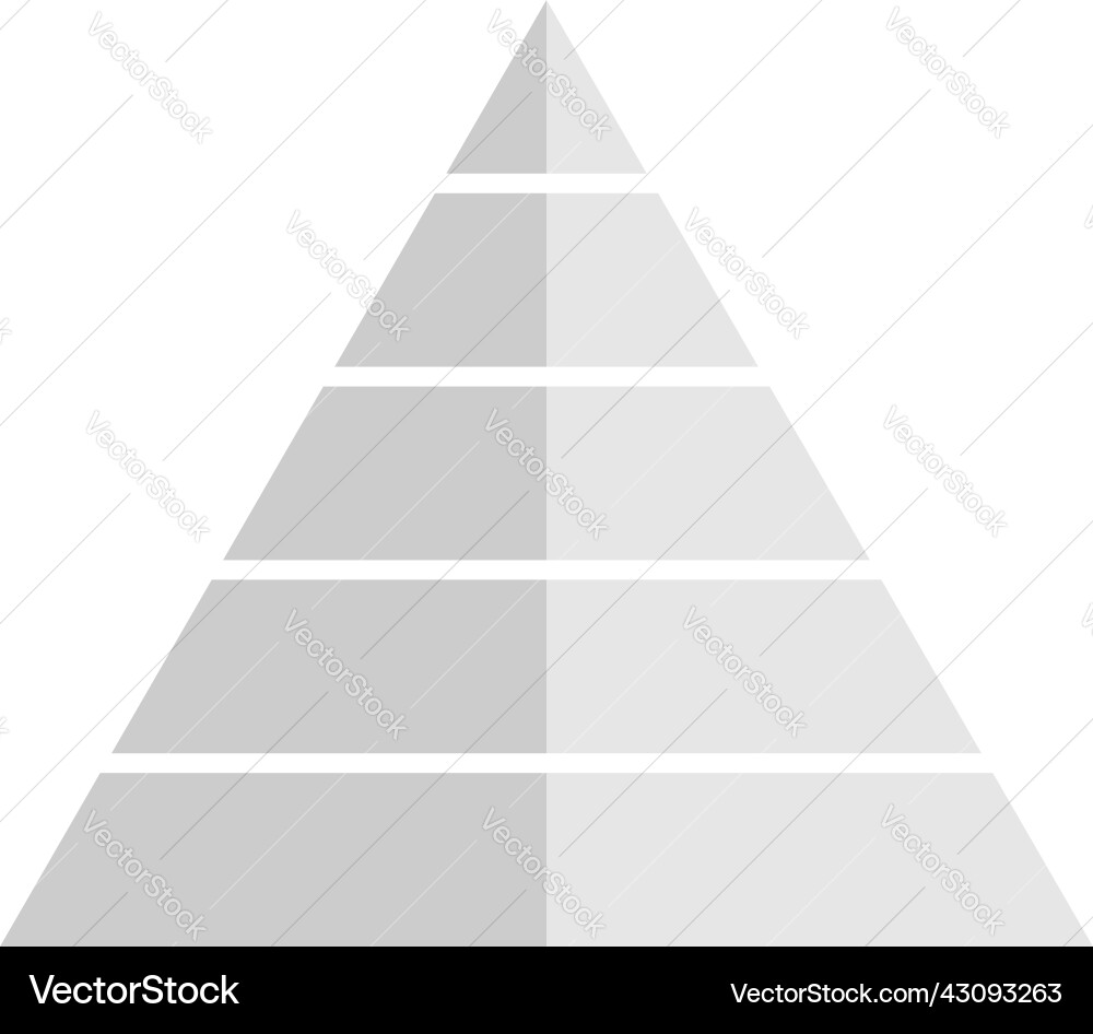 Triangle pyramid chart graph icon series Triangle pyramid chart graph icon series vector image