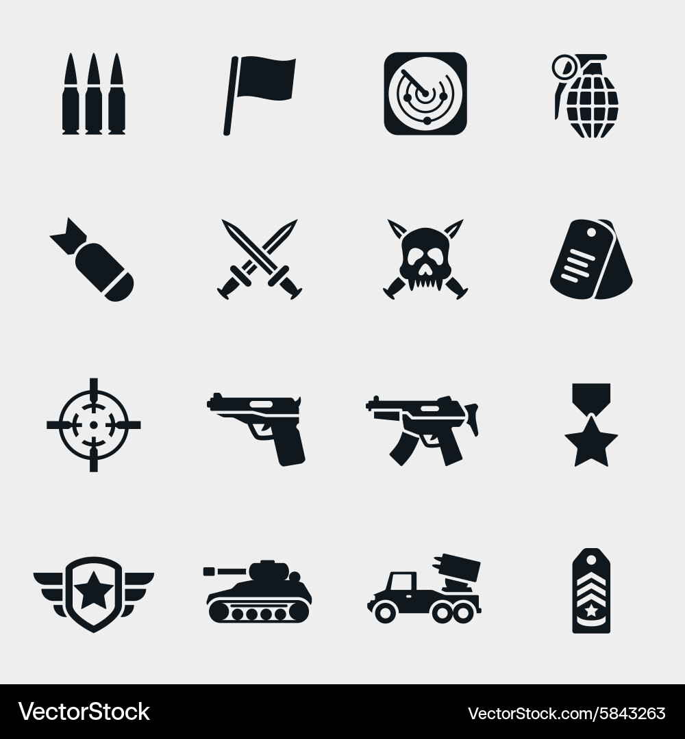 War icons vector image