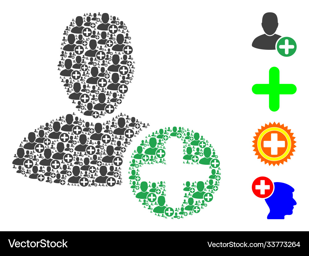 Add user recursion composition self icons vector image