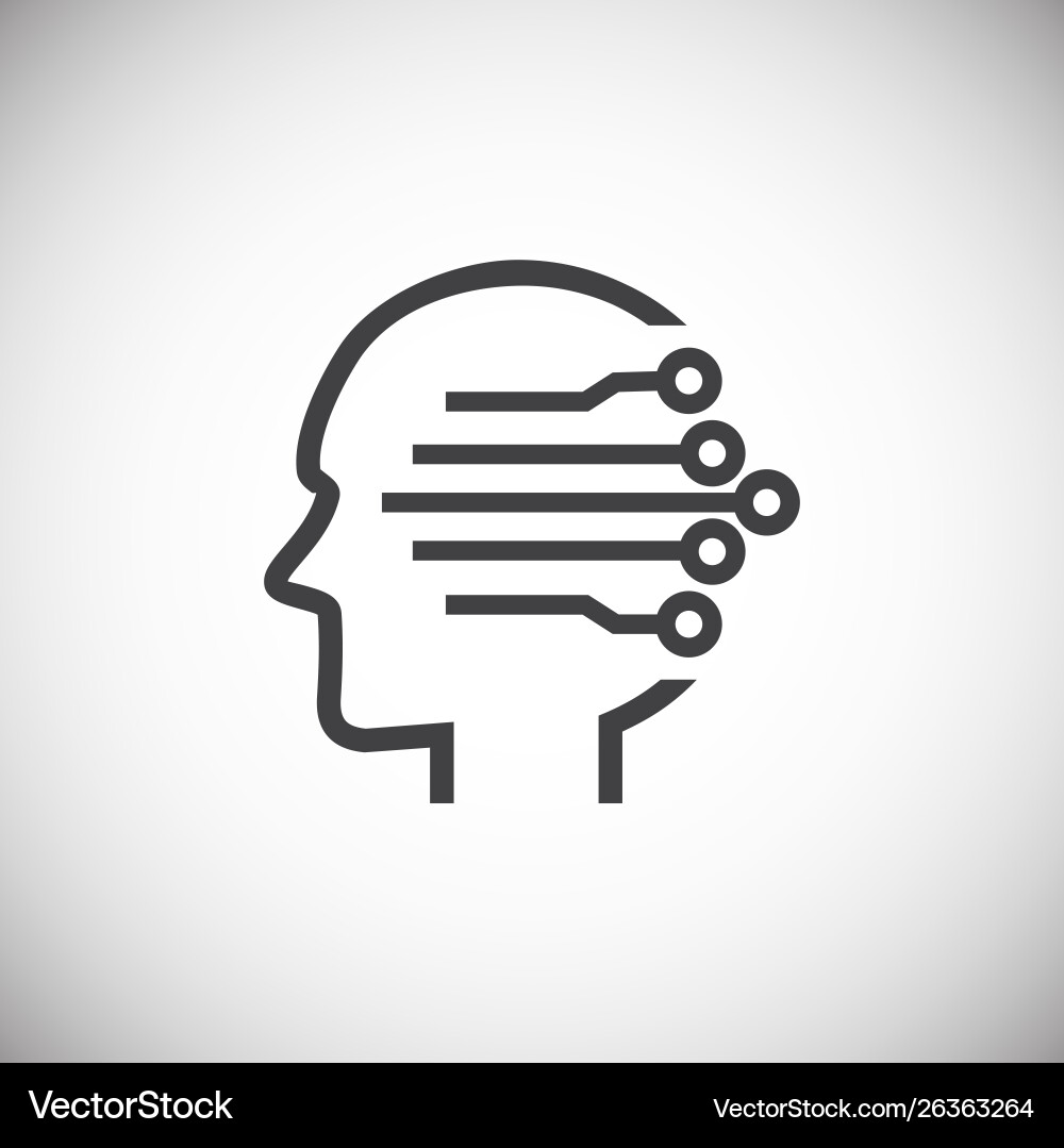 Ai icon on background for graphic and web design Ai icon on background for graphic and web design vector image