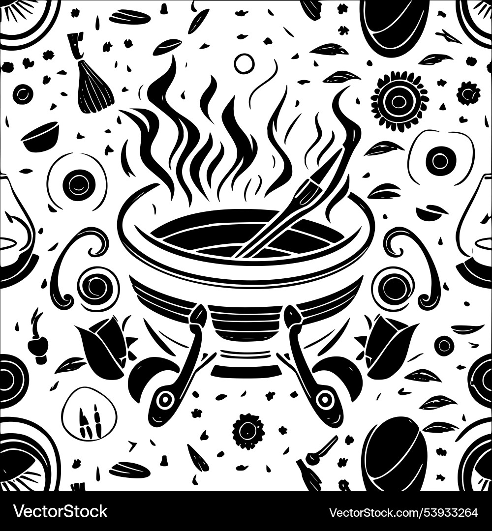 Cauldron abstract pattern seamless Cauldron abstract pattern seamless Vector Image