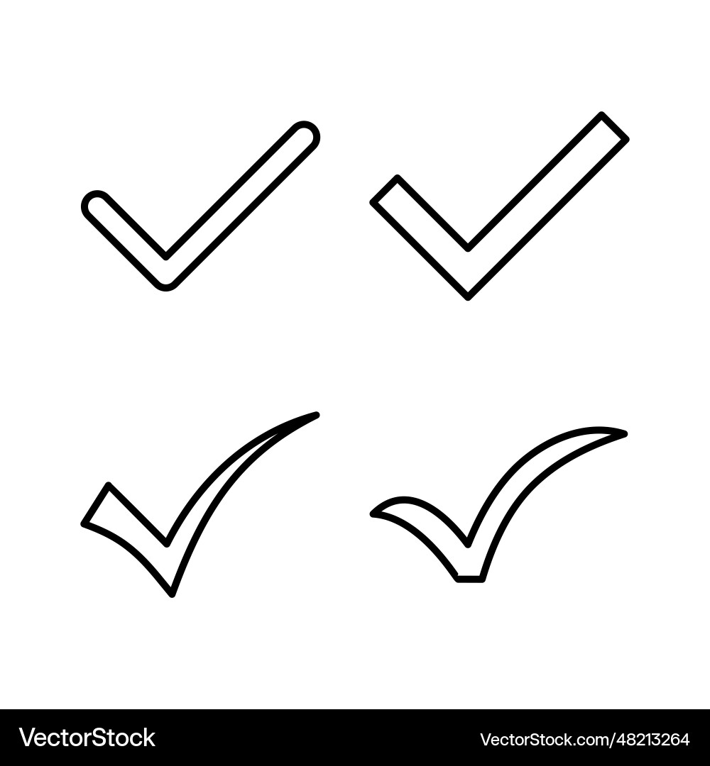 Check icon mark list button vector image
