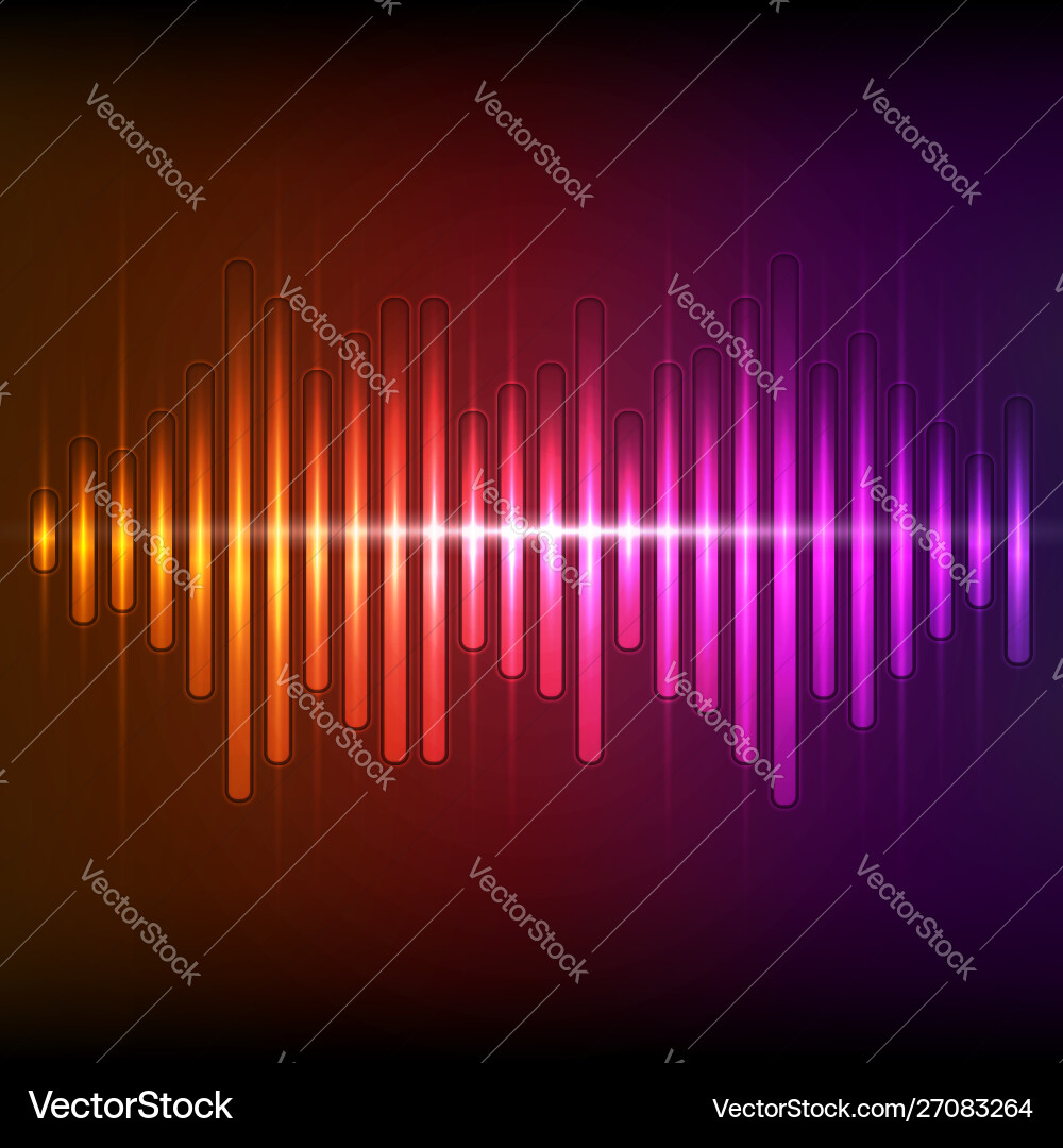 Colorful digital shining equalizer vector image