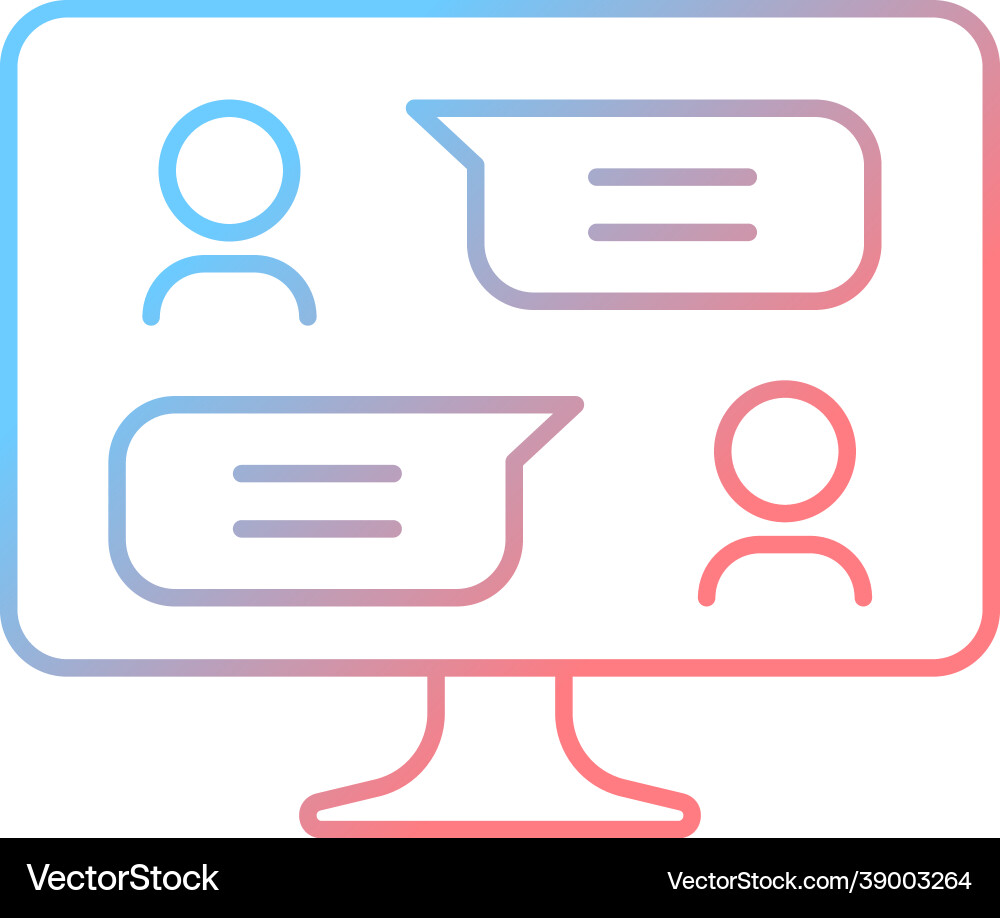 Digital communication channels gradient linear Digital communication channels gradient linear vector image