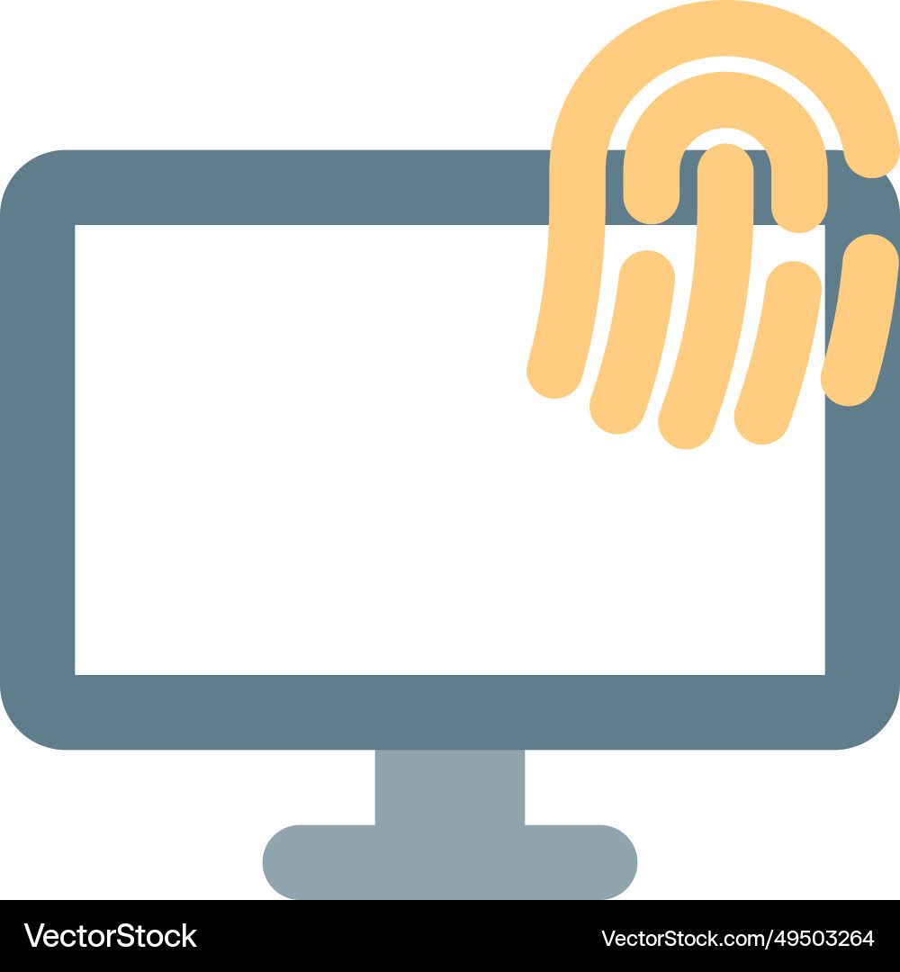 Fingerprint sensor for secure monitor access vector image
