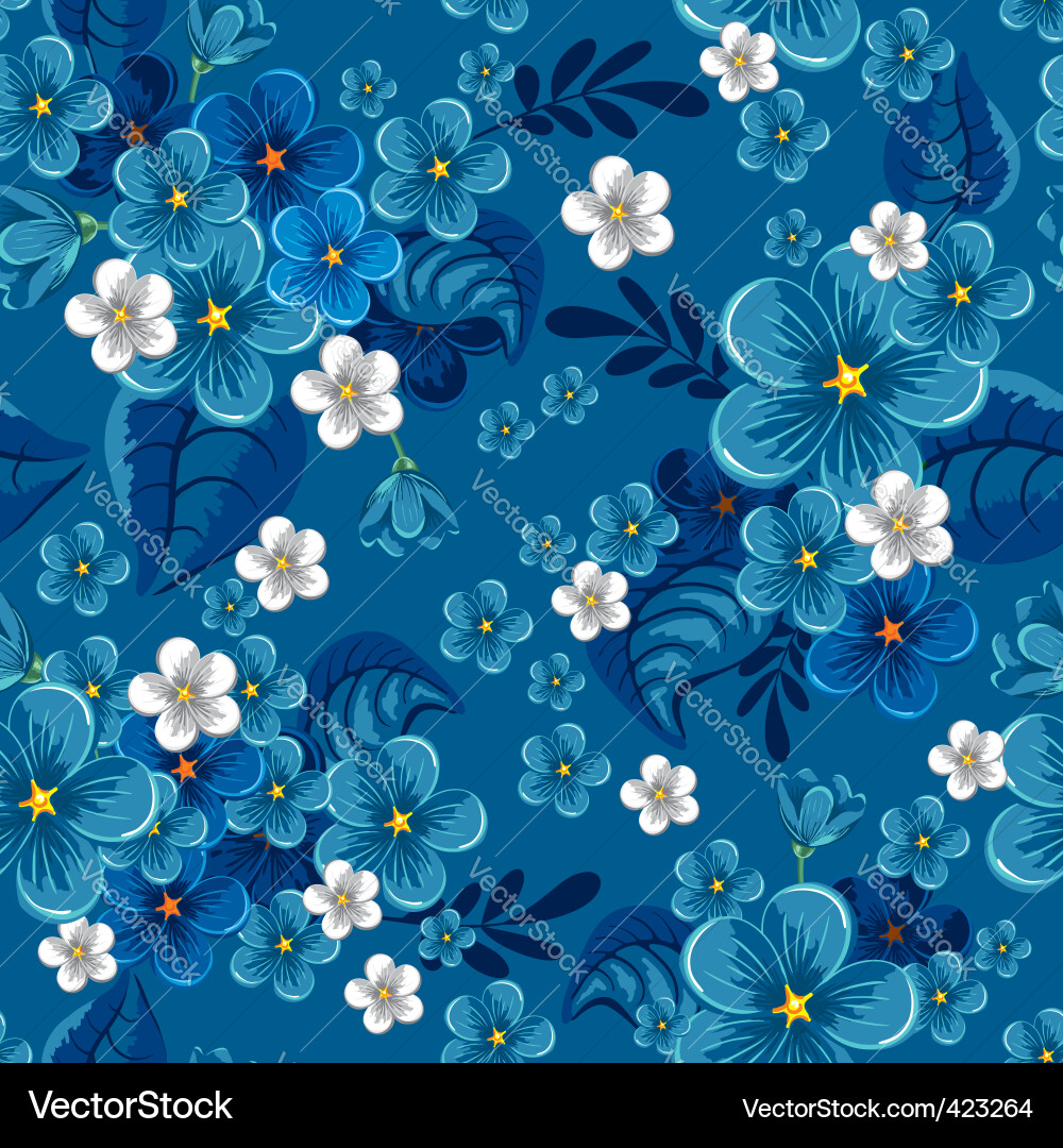 Forget-Me-Not Floral Pattern vector image