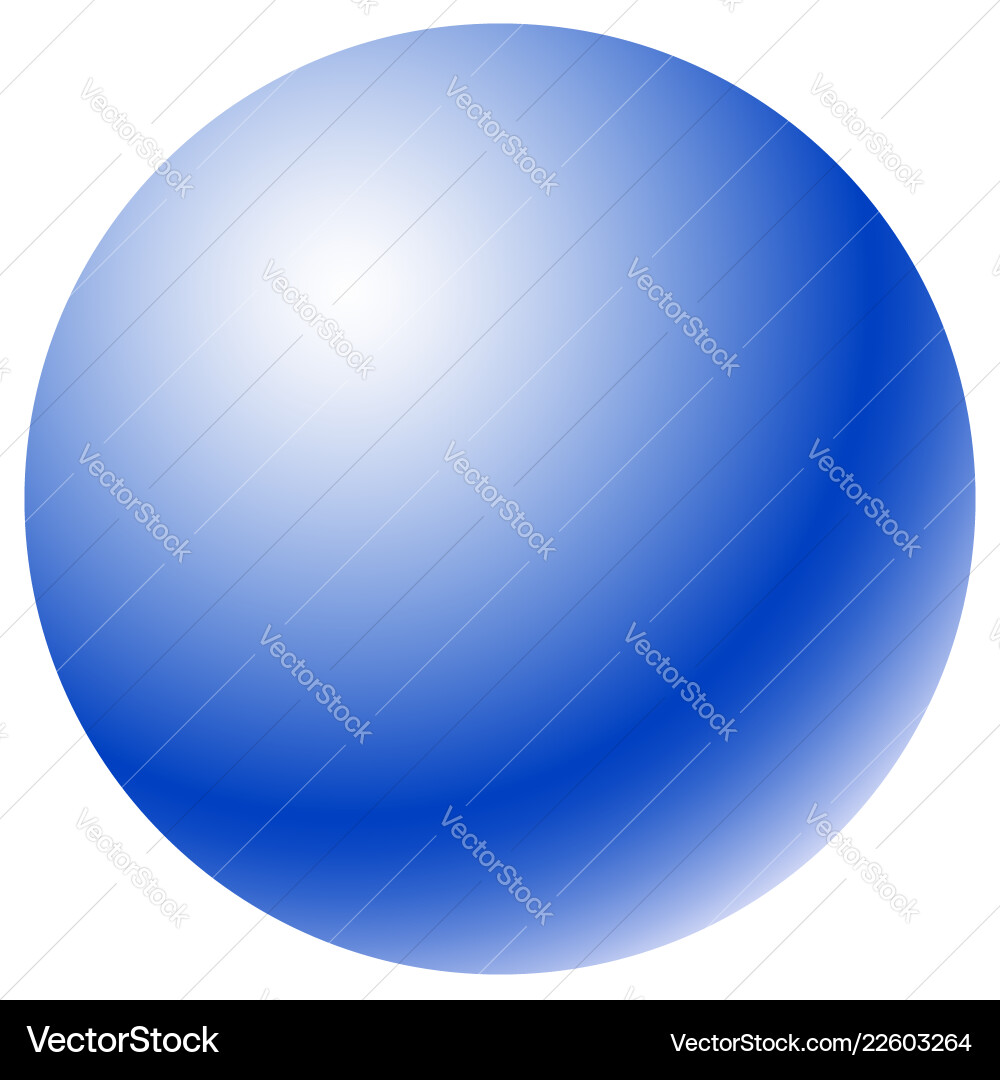 Glossy Radial Gradient Circle Vector Image