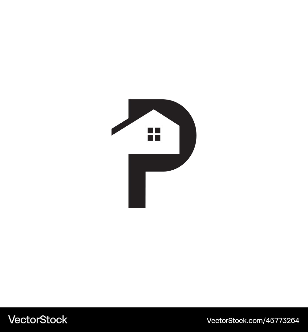 Letter p home building architecture logo icon Letter p home building architecture logo icon vector image