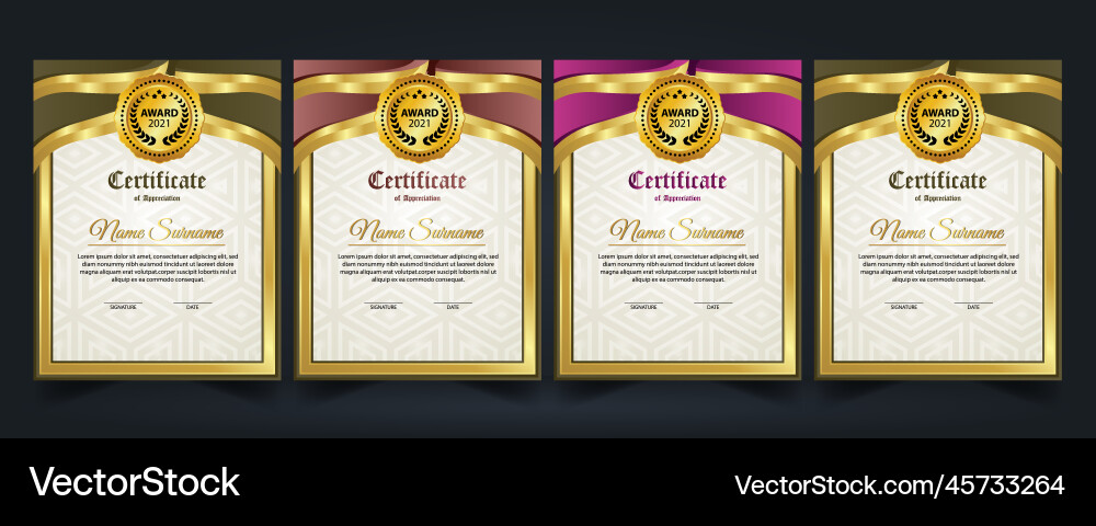 Modern design certificate layout concept simple Vector Image