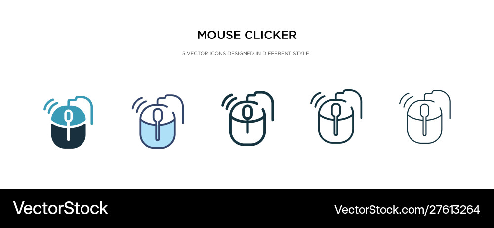 Mouse clicker icon in different style two Mouse clicker icon in different style two vector image