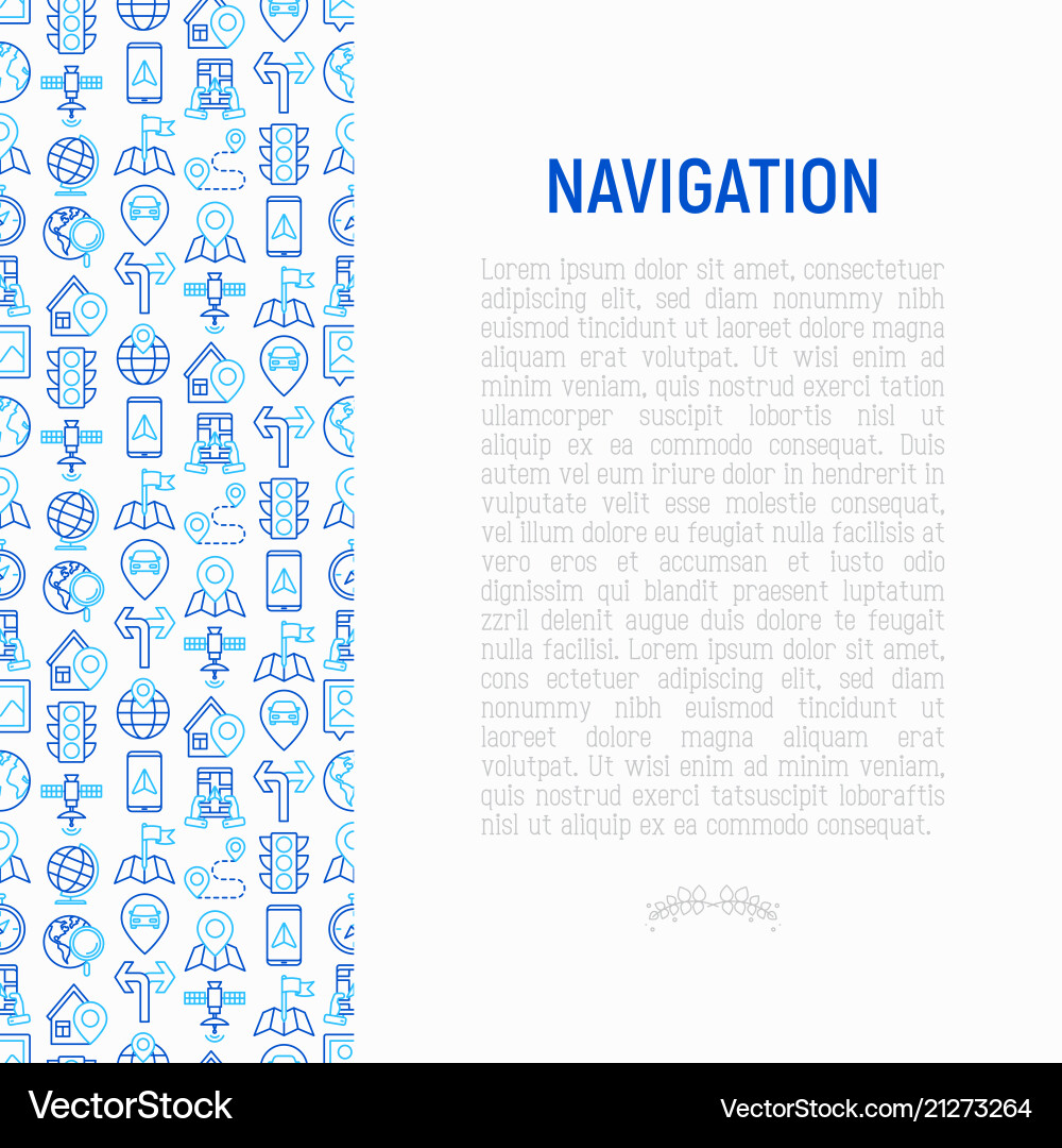 Navigation and direction concept Navigation and direction concept vector image
