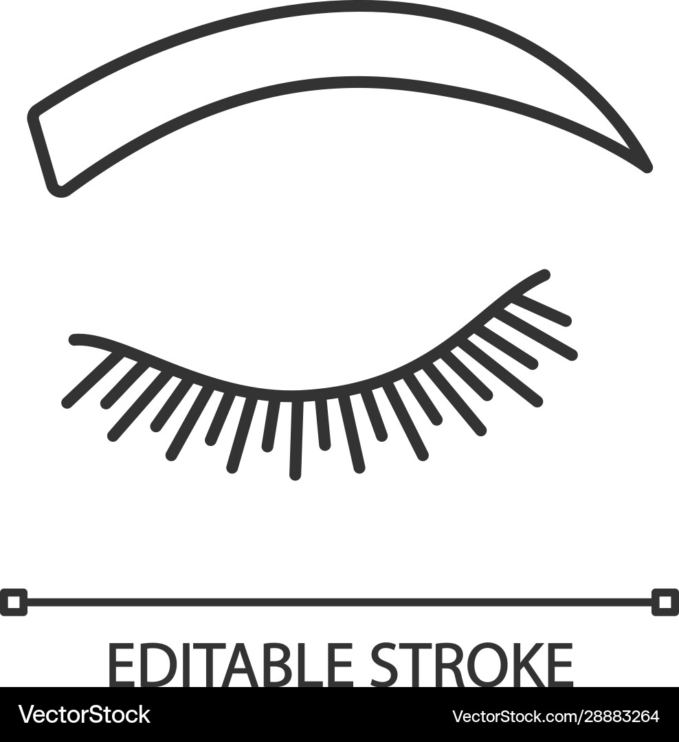 Rounded eyebrow shape linear icon Rounded eyebrow shape linear icon vector image