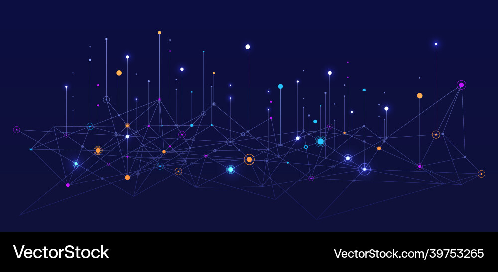 Big data visual information background Big data visual information background vector image