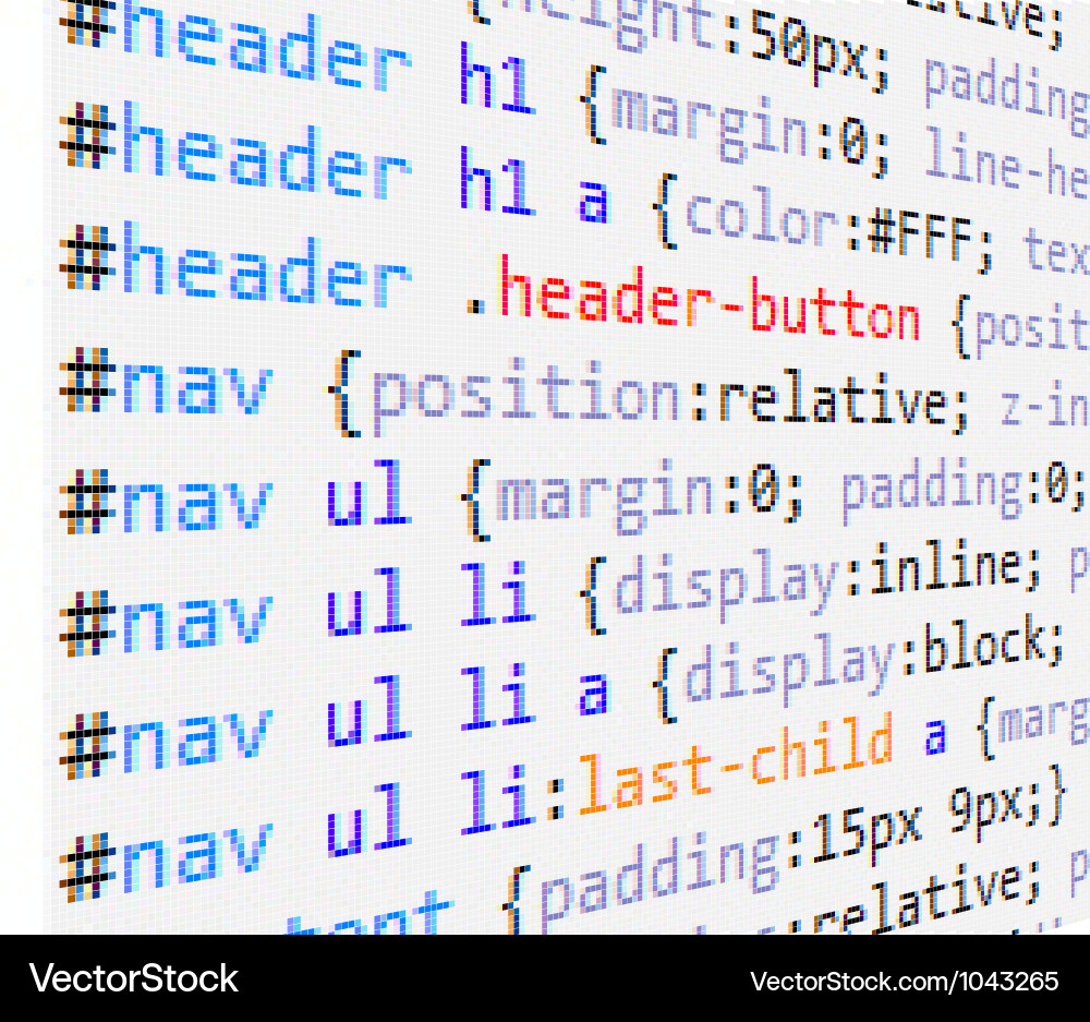 Code Snippet - HTML & CSS vector image