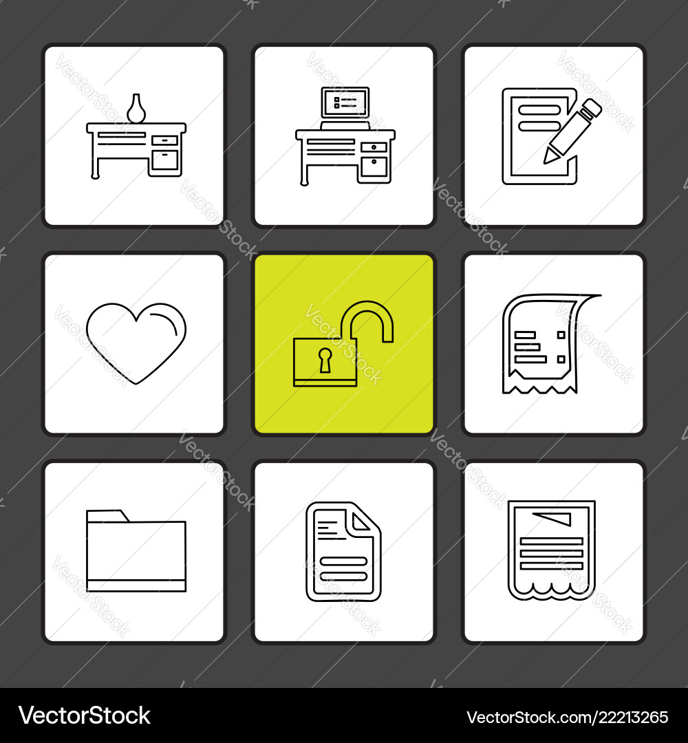 Files document clipboard write eps icons set vector image