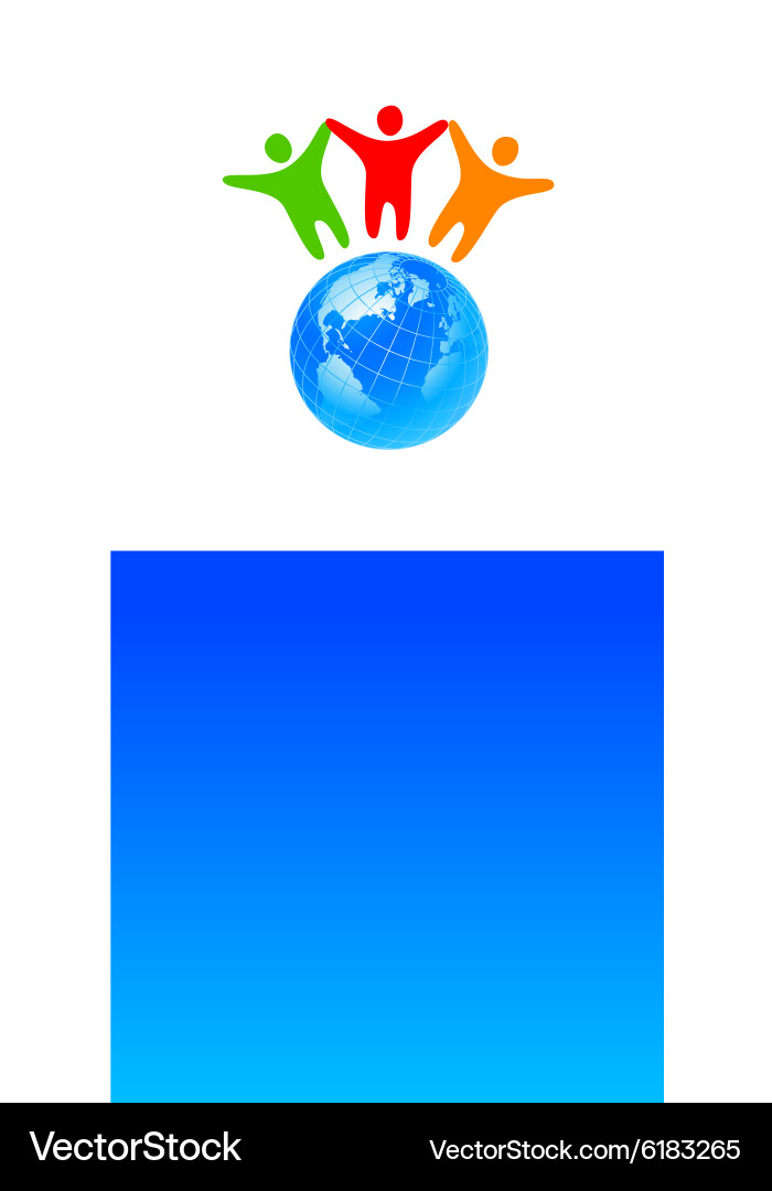 Hands Holding Globe - Unity Concept vector image