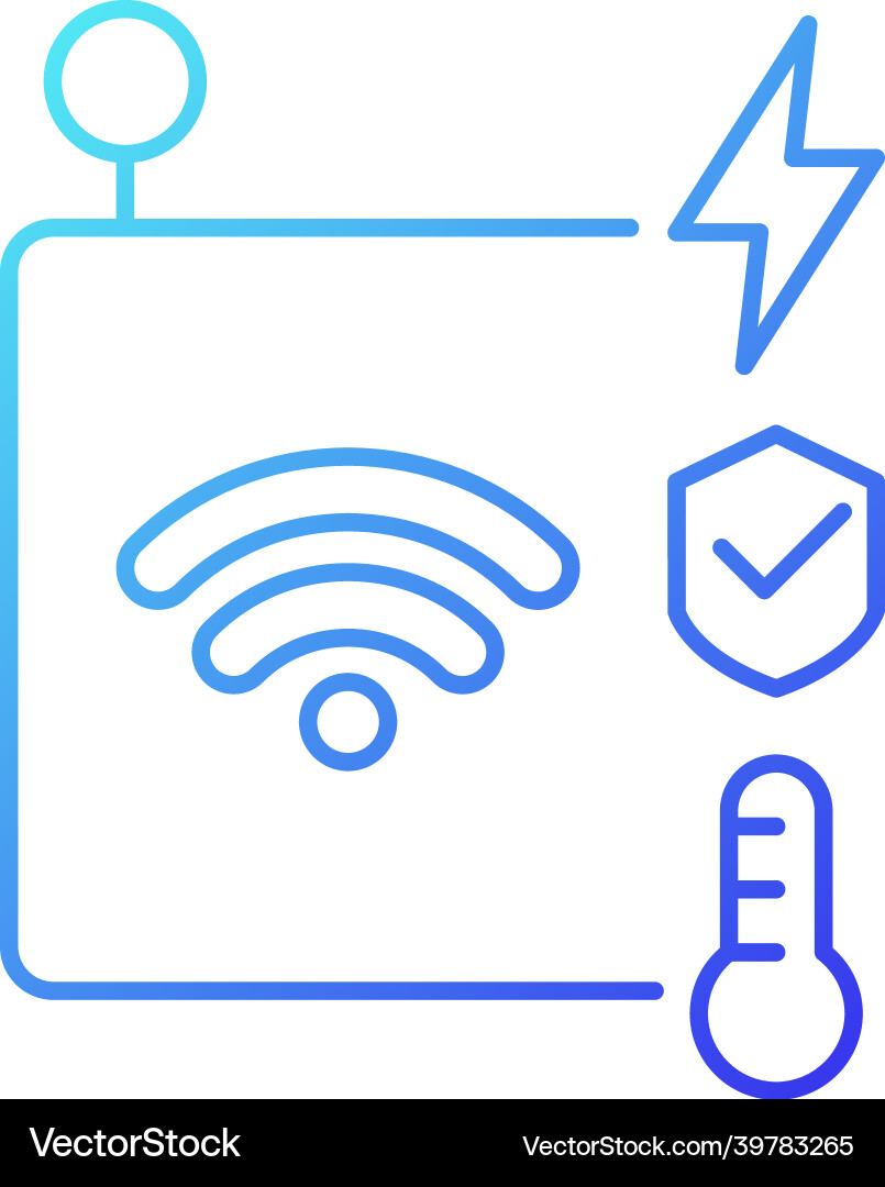 Iot Sensoren Gradienten lineares Symbol Iot Sensoren Gradienten lineares Symbol vektorbild