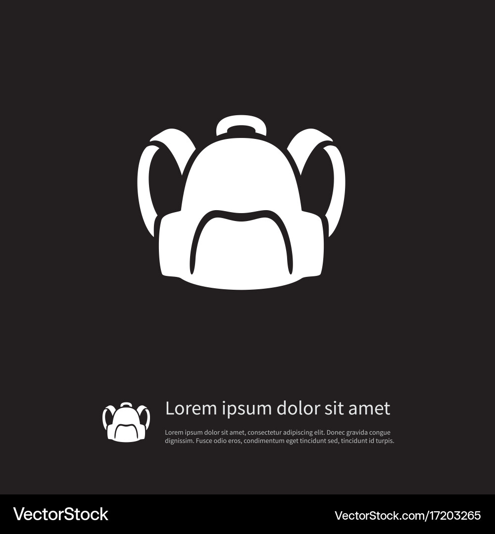 Isolated satchel icon backpack element c Vector Image