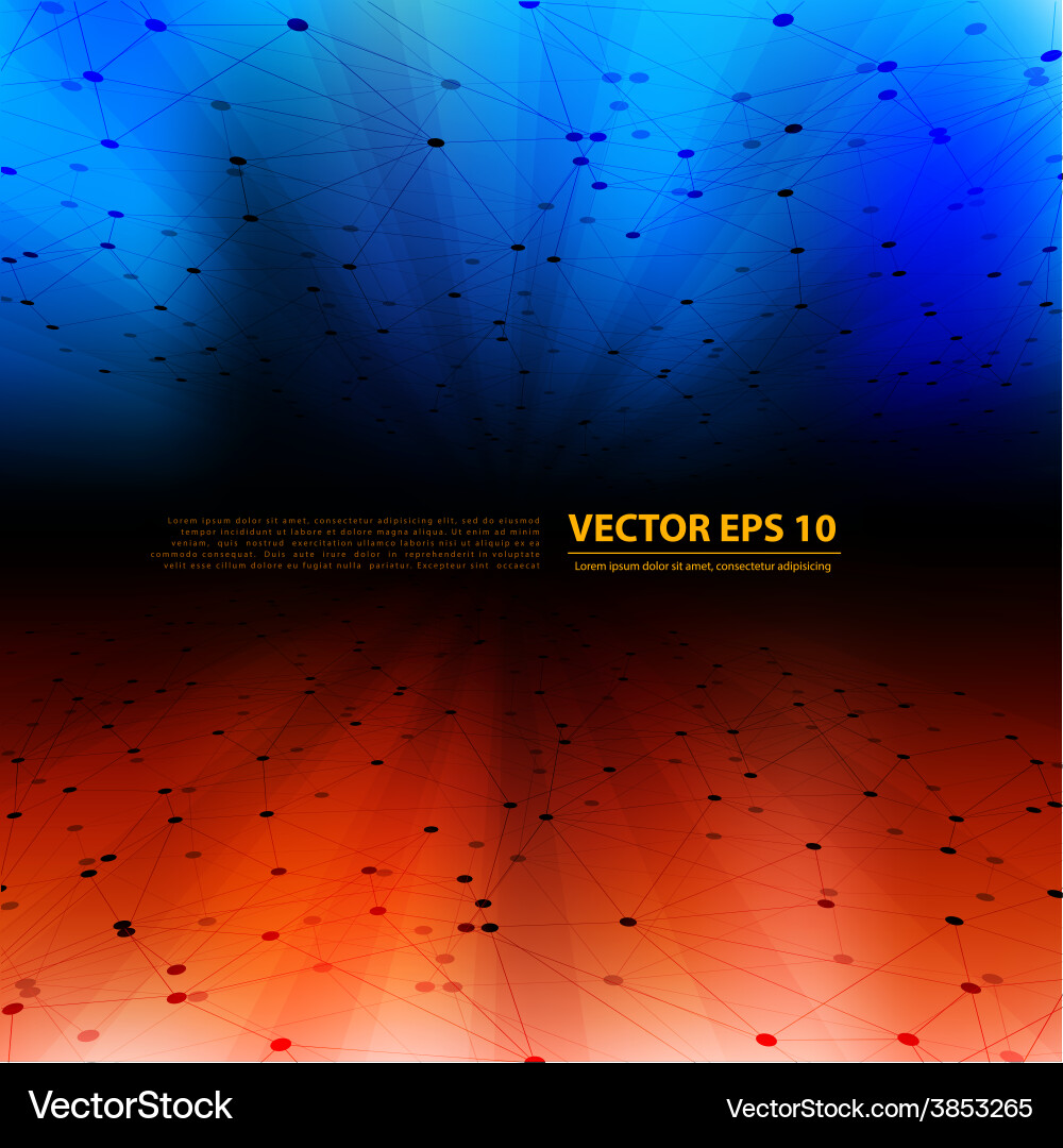 Network background abstract polygon vector image