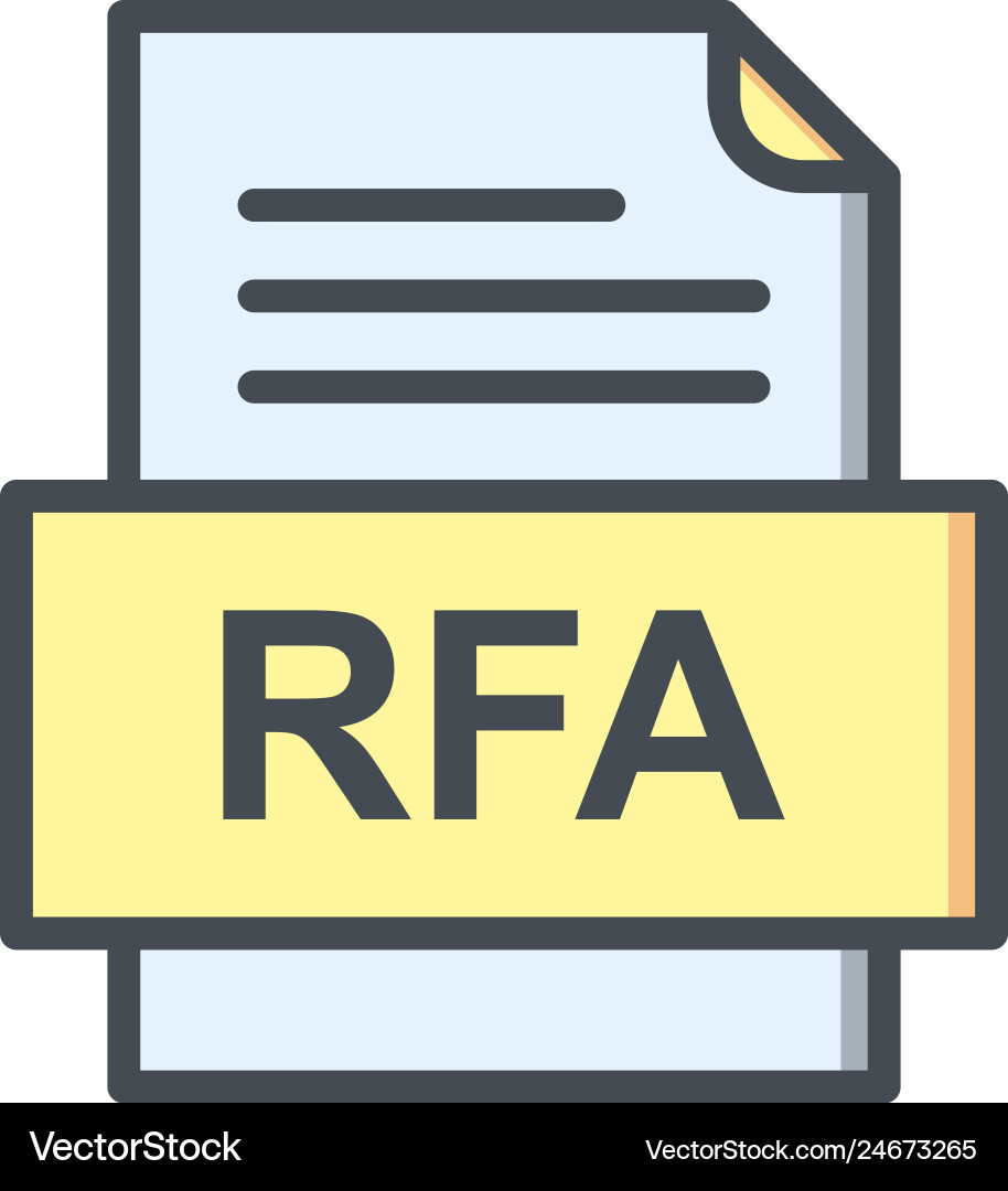 Rfa file document icon vector image