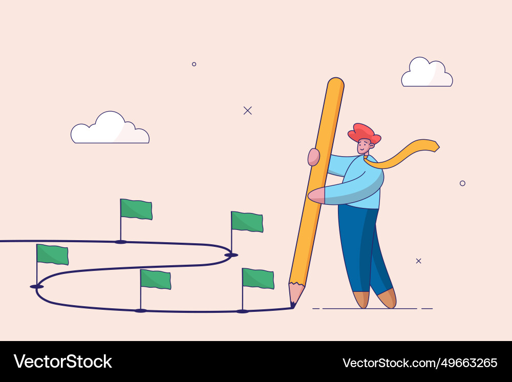 Roadmap concept workflow or working process Roadmap concept workflow or working process vector image