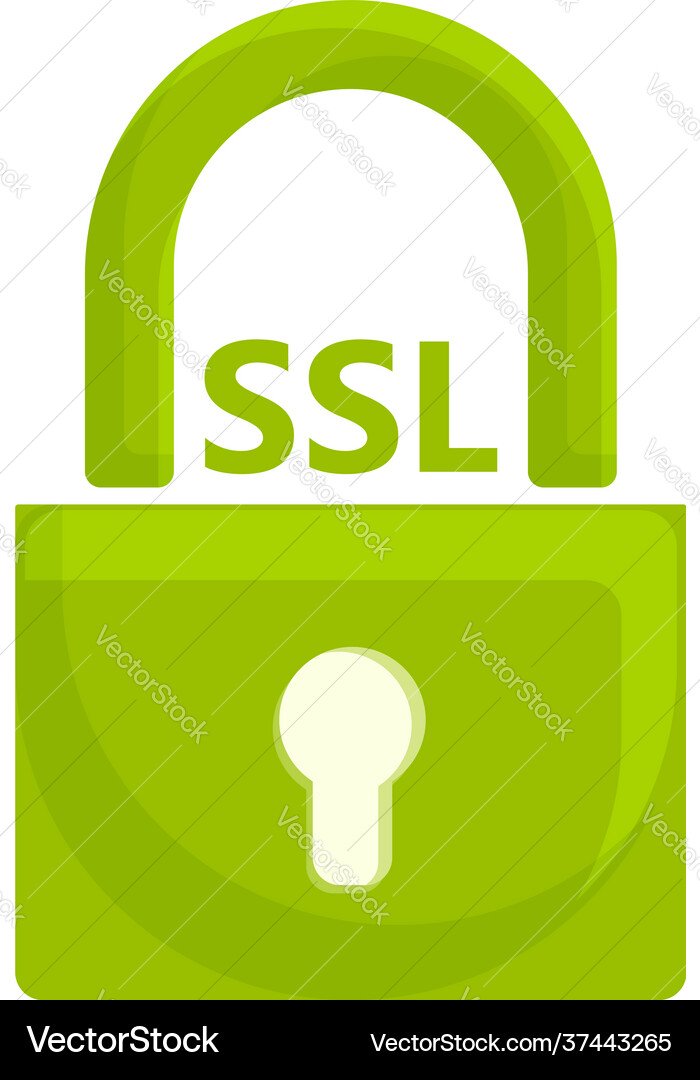 Scan ssl certificate icon cartoon style Scan ssl certificate icon cartoon style vector image
