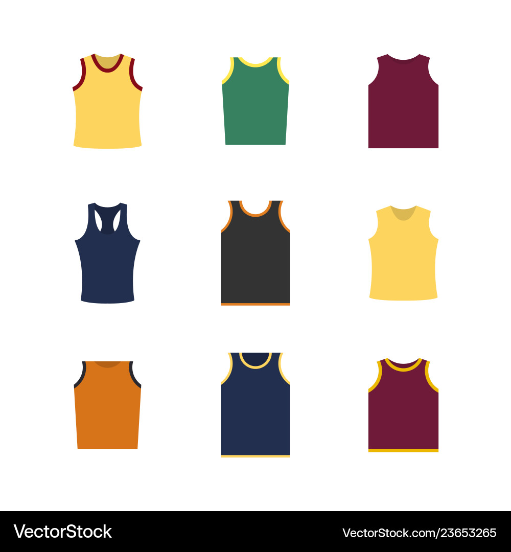 Set aus farbigen Sporthemden Set aus farbigen Sporthemden vektorbild
