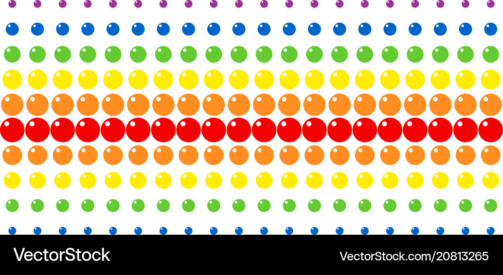 Sphere shape halftone spectral array vector image
