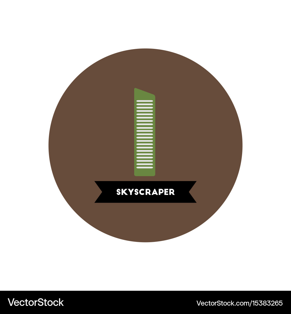 Stylish icon in color circle building skyscraper Vector Image