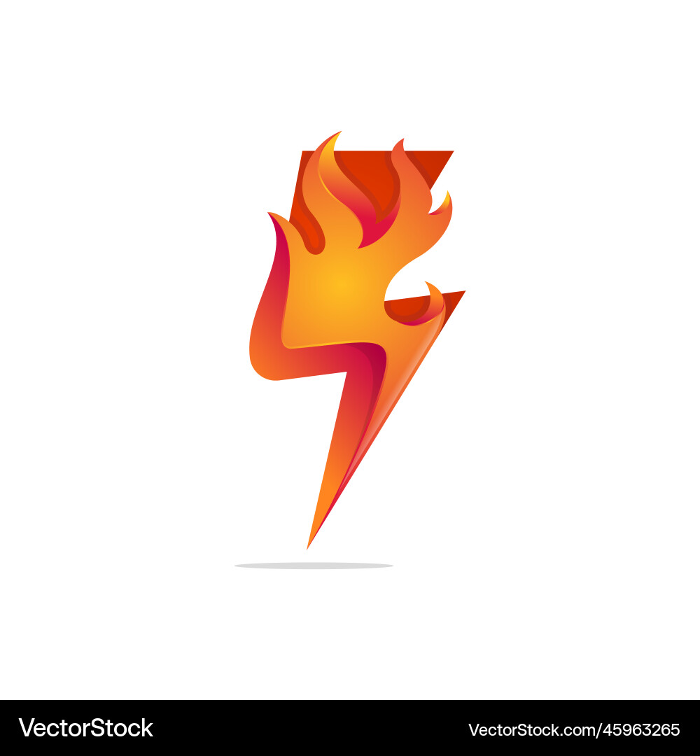 Thunder flash lightning combined with burning Thunder flash lightning combined with burning vector image