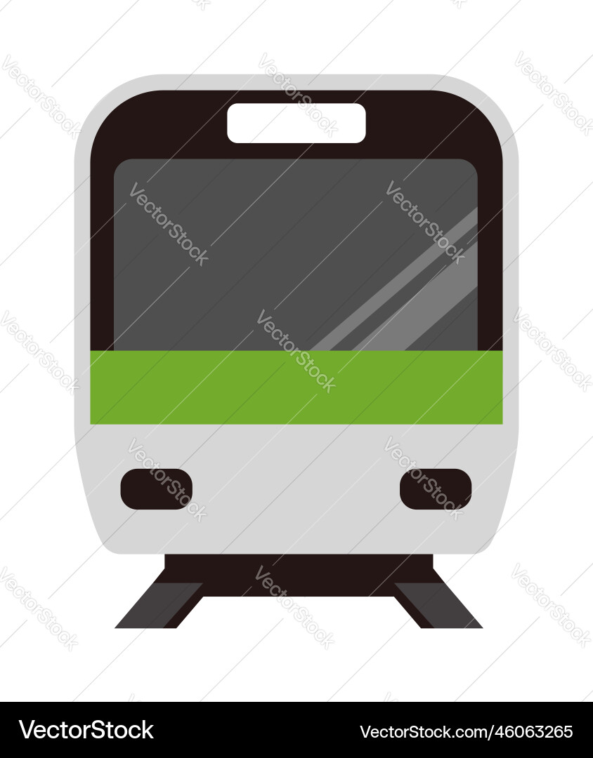 Train icon front view Train icon front view vector image