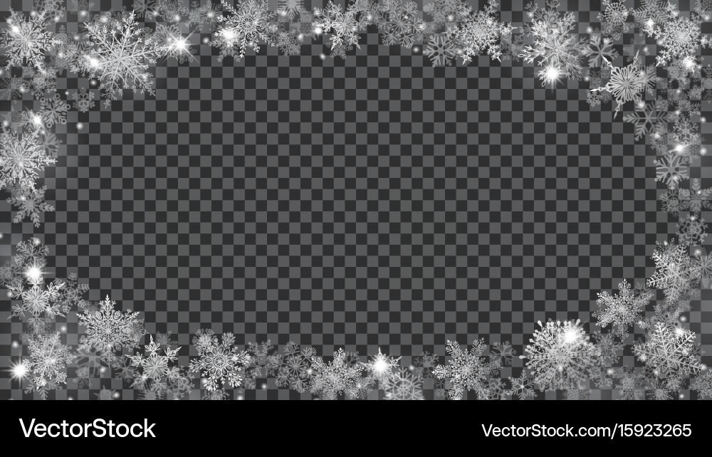 Translucent Snowflake Frame Vector Image
