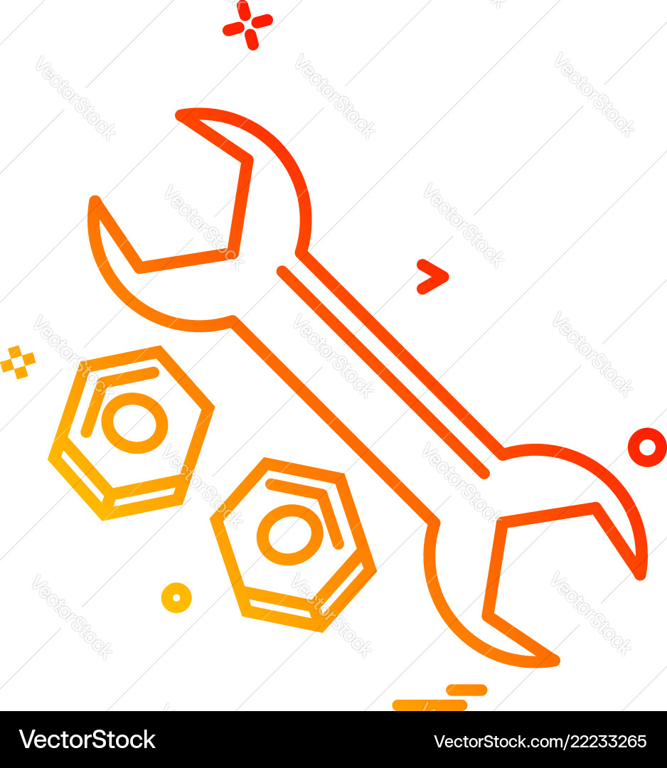 Wrench net icon design Wrench net icon design Vector Image