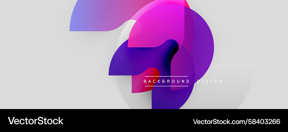 Abstract colorful shapes overlap creating dynamic Vector Image