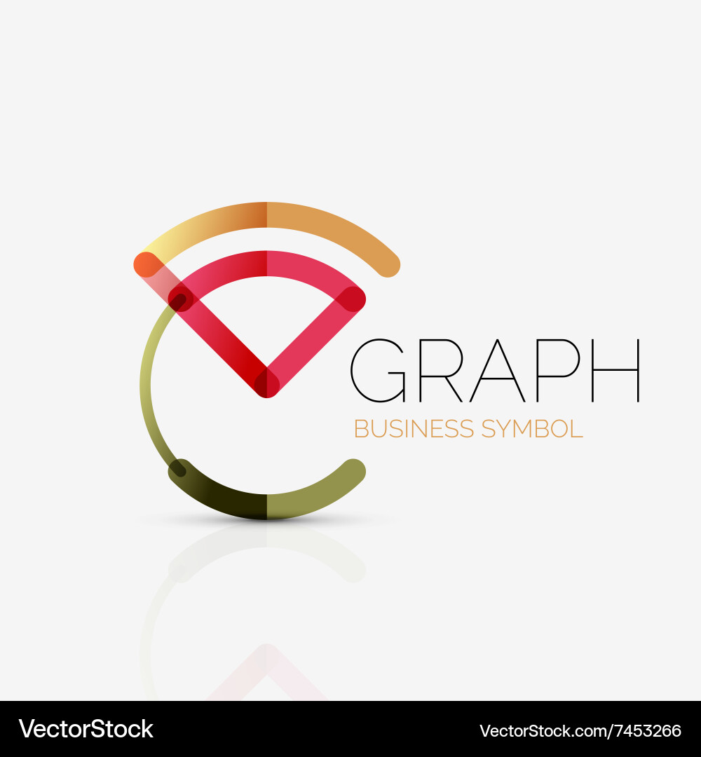 Abstract logo idea linear chart or graph Vector Image