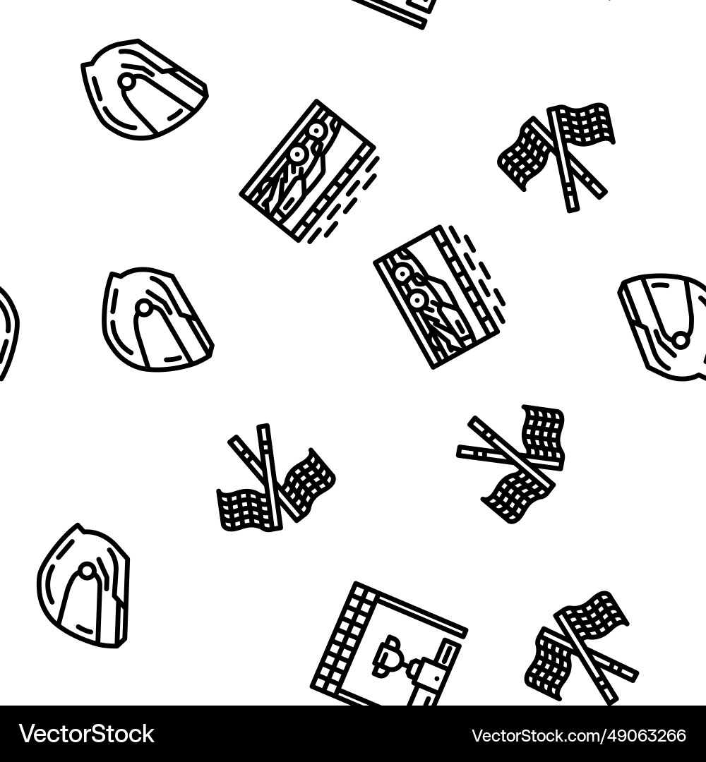 Car speed auto race seamless pattern Car speed auto race seamless pattern vector image