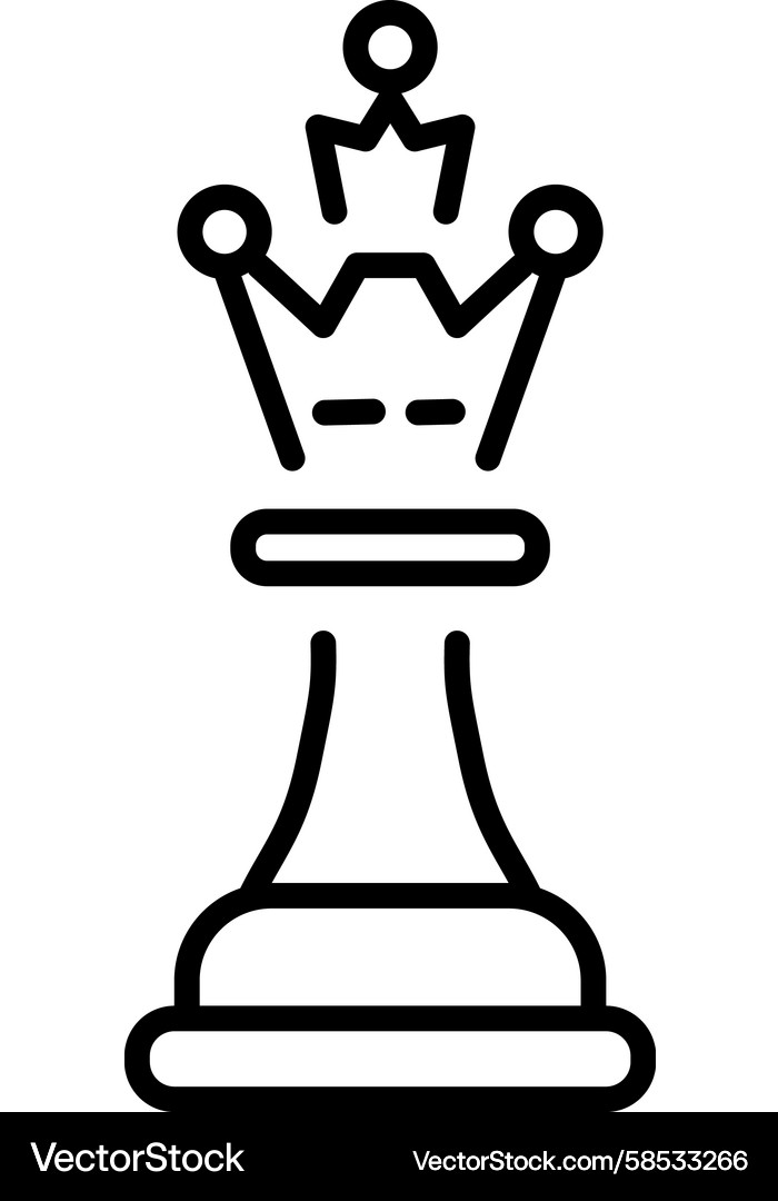 Chess King Icon (58533266) – Royalty-Free Vector | VectorStock