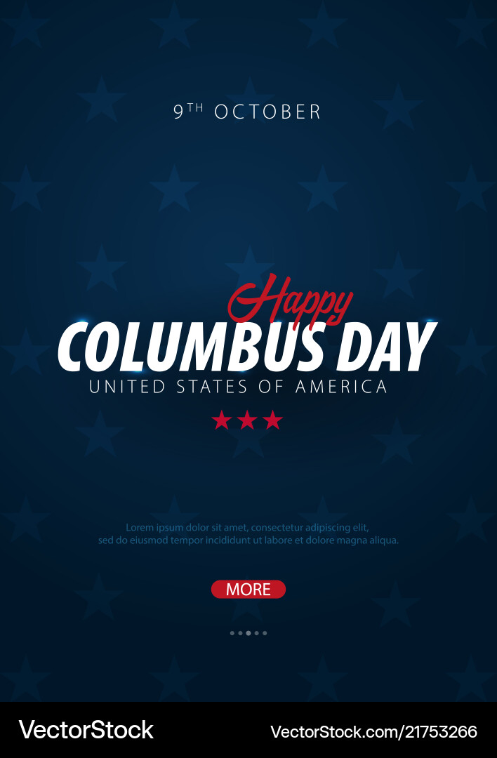 Columbus Tag Verkauf Werbung Werbeplakat Columbus Tag Verkauf Werbung Werbeplakat vektorbild
