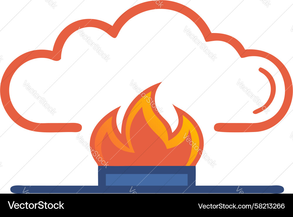 Exploding Flame Chef Hat Vector Image