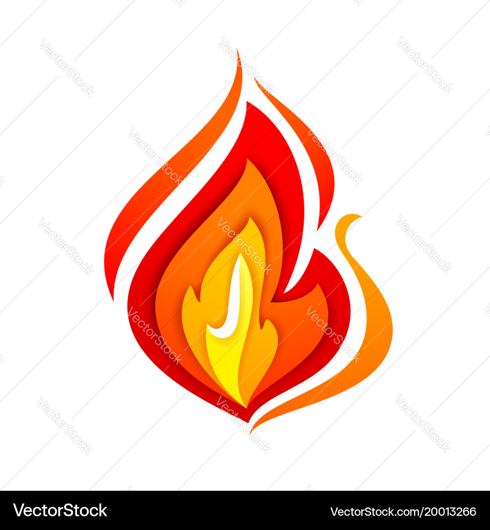 Flame Icon - Fire Graphic Vector Image