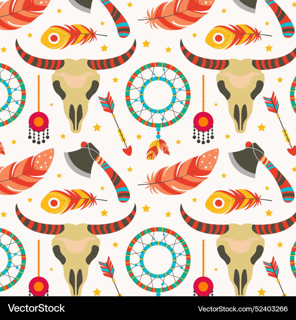 Flat boho pattern design Vector Image