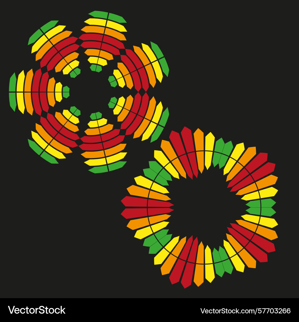 Flower pattern shapes circular abstract forms Flower pattern shapes circular abstract forms vector image