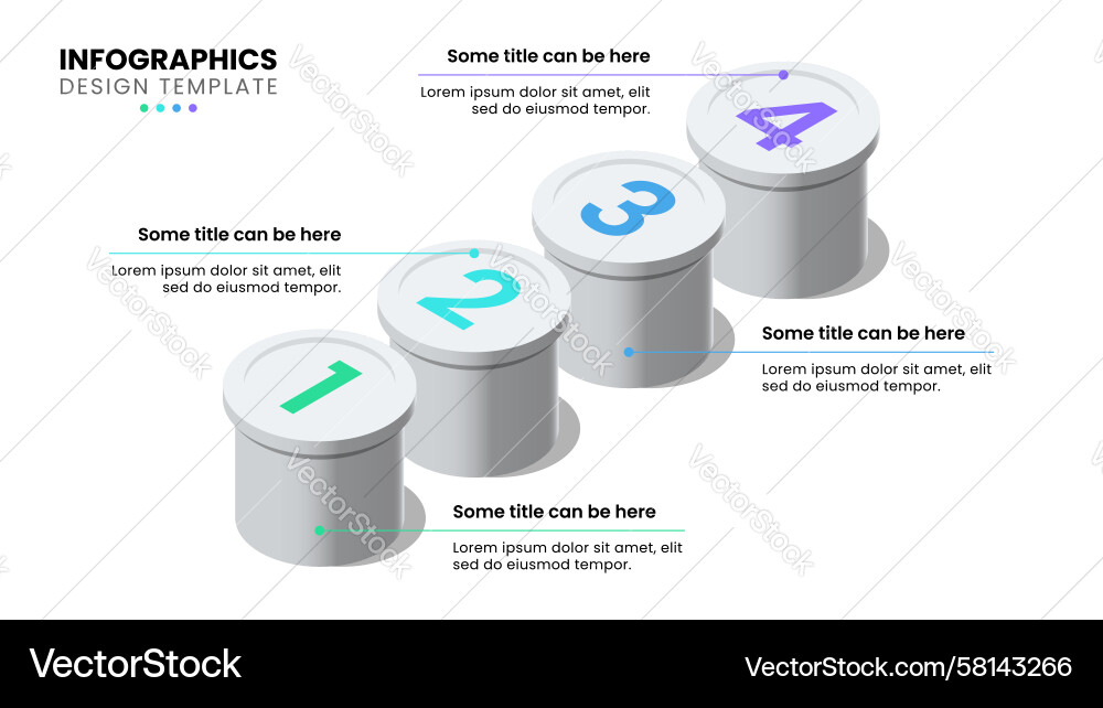 Infographic Steps & Columns Vector Image