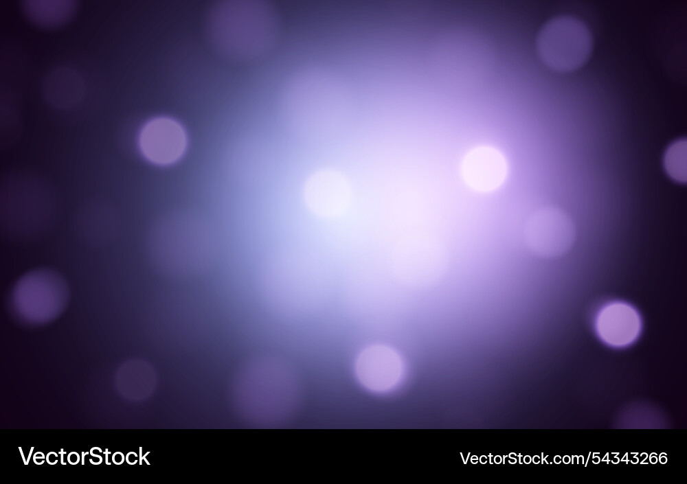 Purple bokeh light background with soft glow vector image