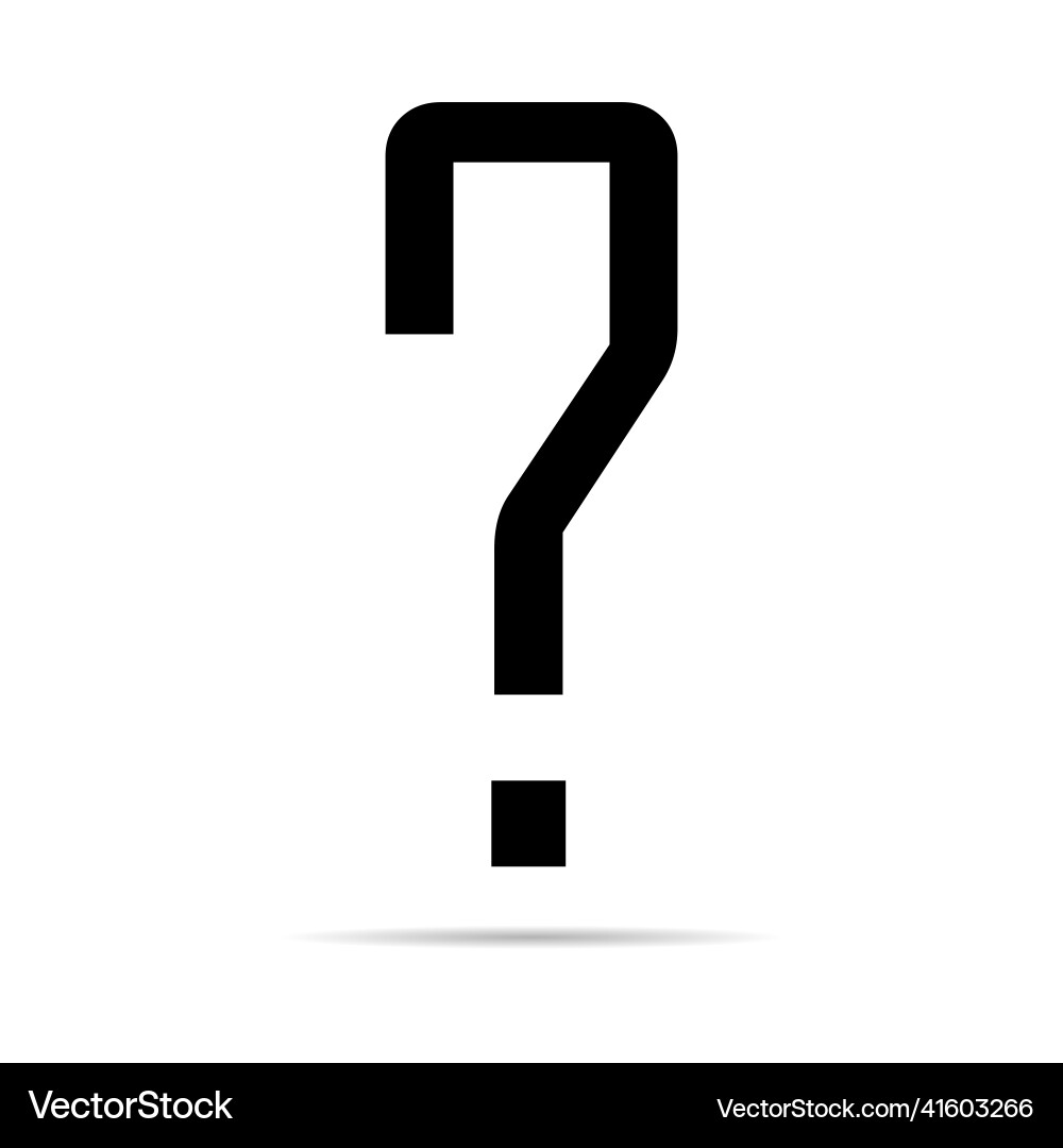 Question icon mark with shadow help or ask bubble Question icon mark with shadow help or ask bubble vector image