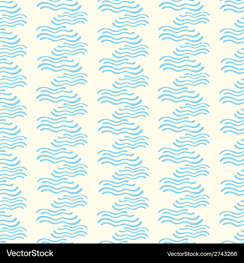Seamless pattern with abstract doodle wavy vector image