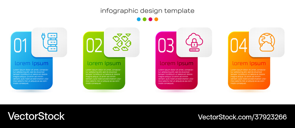 Set line server data stream cloud computing lock Set line server data stream cloud computing lock vector image