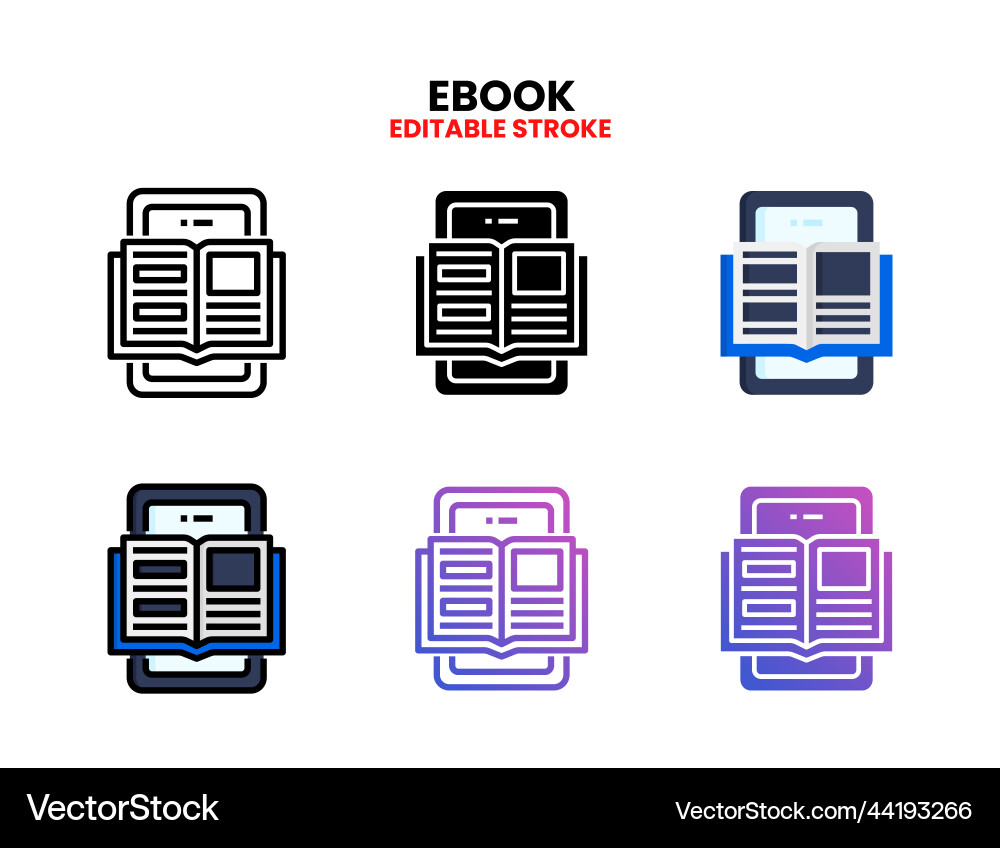 Smartphone icon set with different styles Smartphone icon set with different styles vector image