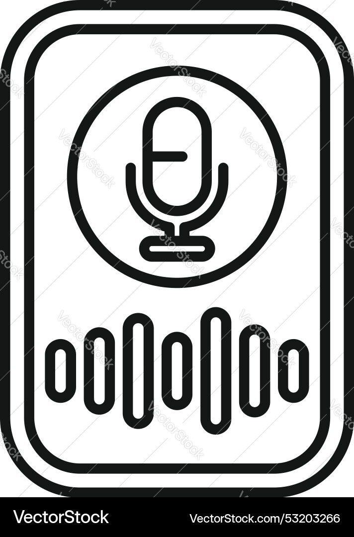 Smartphone recording audio message with microphone Smartphone recording audio message with microphone vector image